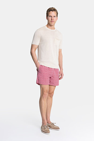 BEIGE BASIC / ROUND NECKLINE SHORT SLEEVE TSHIRT 4