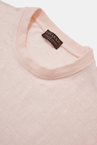 PEMBE O YAKA KISA KOLLU T-SHIRT 3