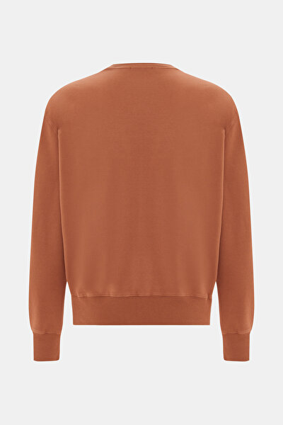 KIZIL KAHVE O YAKA SWEATSHIRT 5