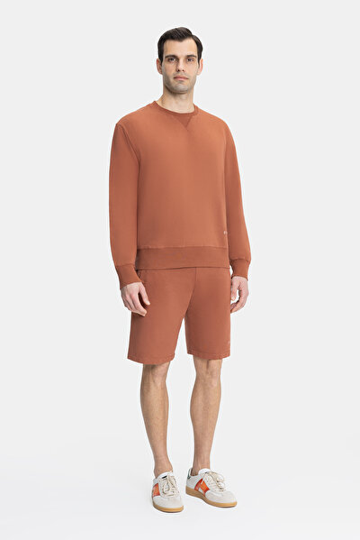 KIZIL KAHVE O YAKA SWEATSHIRT 3