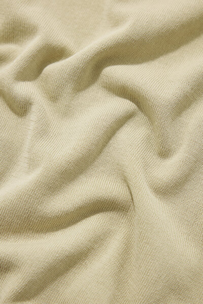 BEIGE POLO NECK SHORT SLEEVE TSHIRT 4