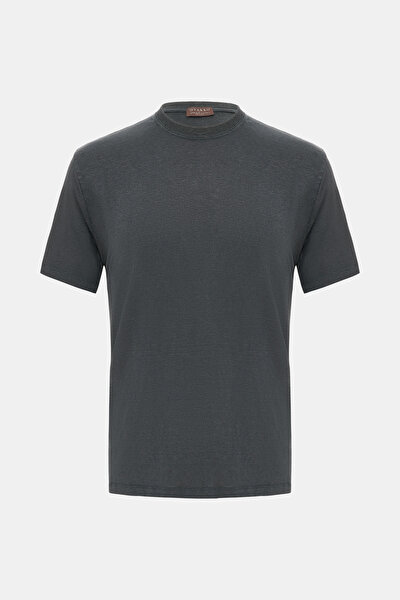ANTRASİT O YAKA KISA KOLLU T-SHIRT 4