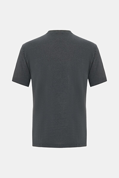 ANTRASİT O YAKA KISA KOLLU T-SHIRT 5