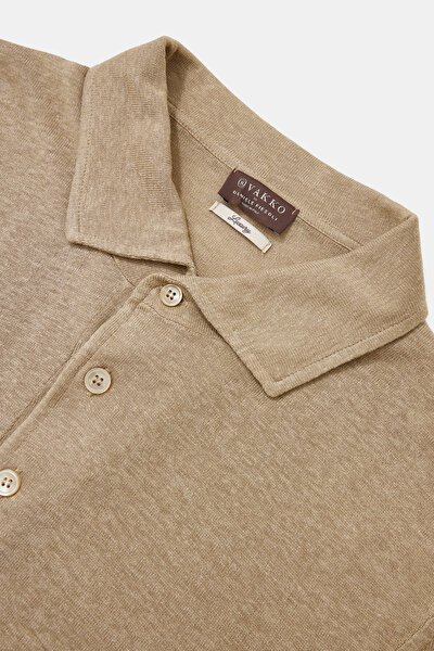 BEJ POLO YAKA KISA KOLLU T-SHIRT 3