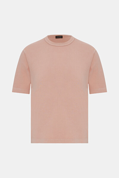 PEMBE O YAKA KISA KOLLU T-SHIRT 4