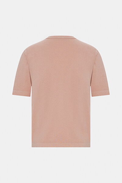 PEMBE O YAKA KISA KOLLU T-SHIRT 5