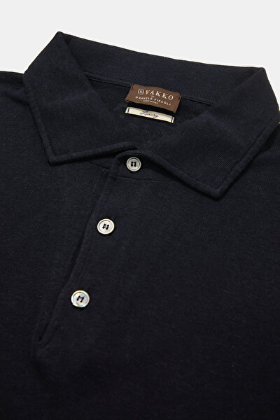 LACİVERT POLO YAKA KISA KOLLU T-SHİRT 3