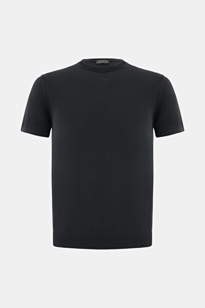 BLACK BASIC / ROUND NECKLINE SHORT SLEEVE TSHIRT 4