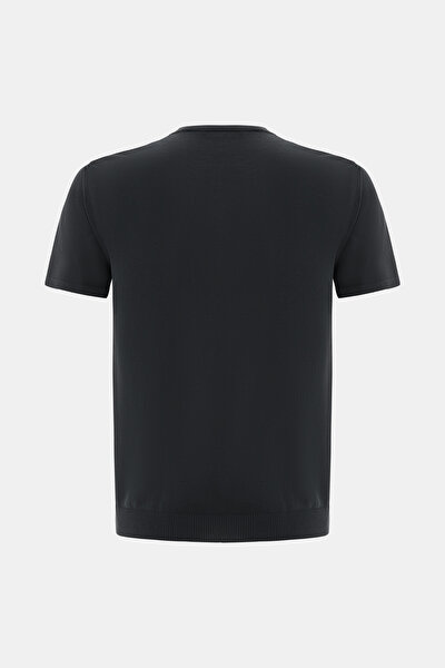 BLACK BASIC / ROUND NECKLINE SHORT SLEEVE TSHIRT 5