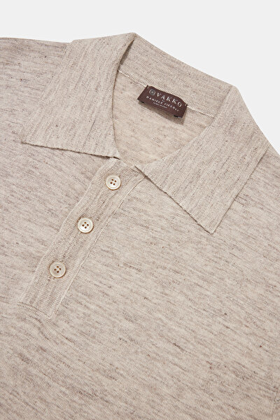 BEJ POLO YAKA KISA KOLLU T-SHIRT 3