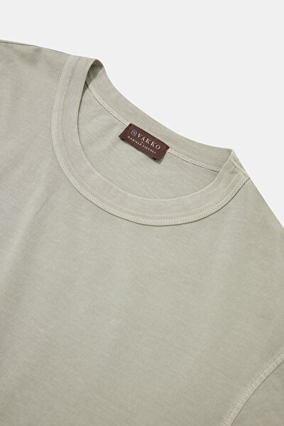 YEŞİL O YAKA KISA KOLLU T-SHIRT 3