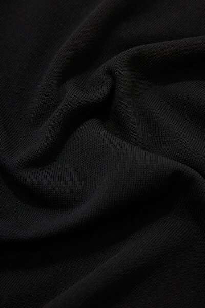 BLACK POLO NECK SHORT SLEEVE TSHIRT 8