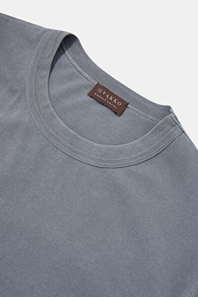 LACİVERT O YAKA KISA KOLLU T-SHIRT 3