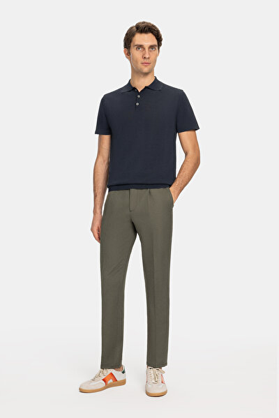 NAVY BLUE POLO NECK SHORT SLEEVE TSHIRT 3
