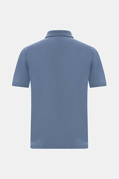 NAVY BLUE POLO NECK SHORT SLEEVE TSHIRT 5