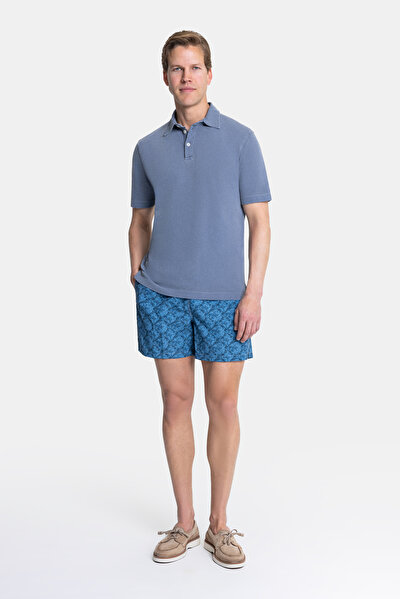 NAVY BLUE POLO NECK SHORT SLEEVE TSHIRT 3