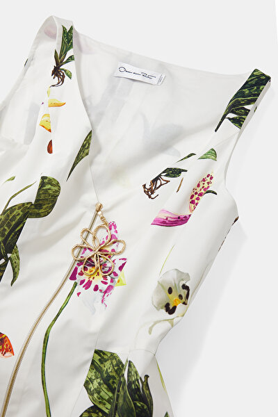 MULTİCOLOR FLORAL PATTERN MİDİ DRESS 3