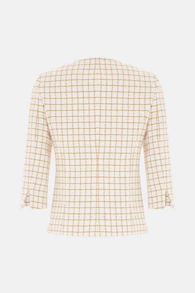 MUSTARD BASIC / ROUND NECKLINE JACKET 8