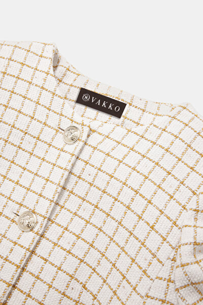 MUSTARD BASIC / ROUND NECKLINE JACKET 9