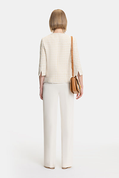 MUSTARD BASIC / ROUND NECKLINE JACKET 5