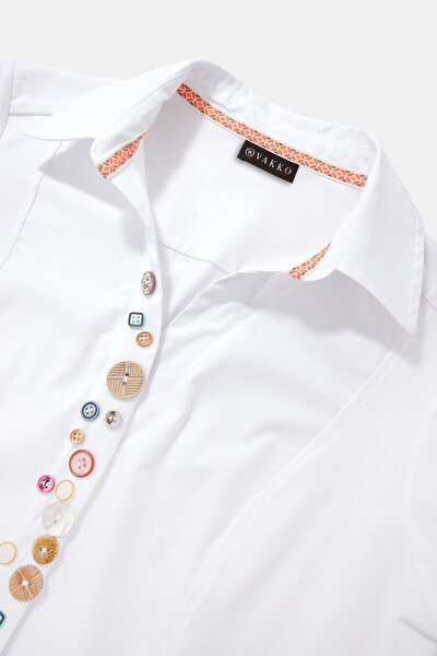 WHITE 3/4 SLEEVES SHIRT 8