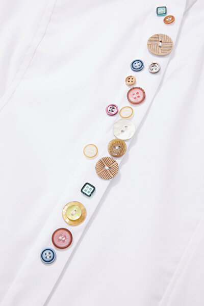 WHITE 3/4 SLEEVES SHIRT 9