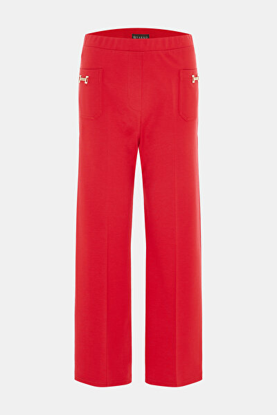 RED STRAIGHT CUT TROUSERS 5