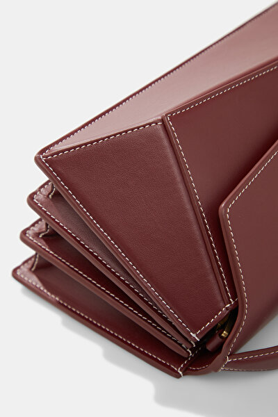 MAROON LEATHER BAG 5