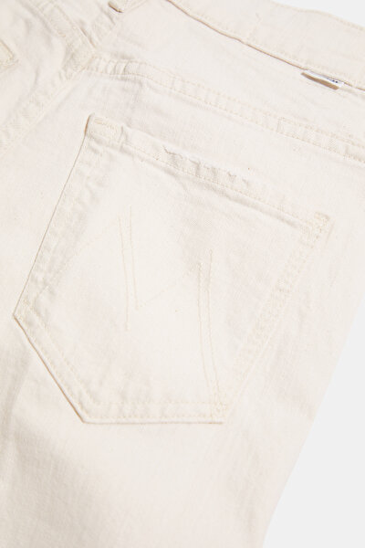 CREAM WIDE LEG TROUSERS 4