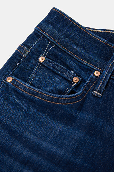 NAVY BLUE STRAIGHT CUT TROUSERS 4