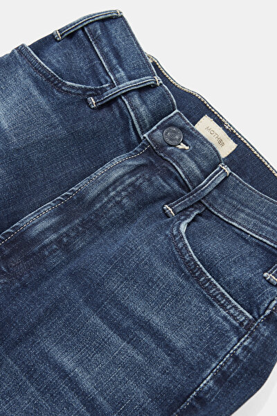 NAVY BLUE STRAIGHT CUT TROUSERS 3