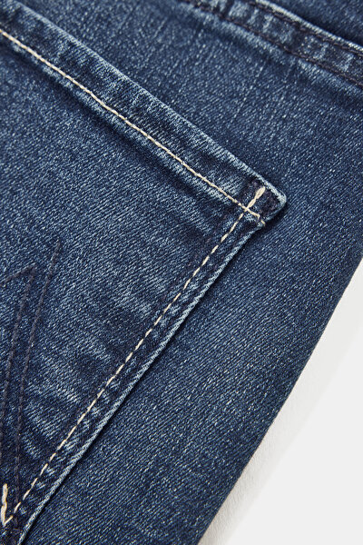 NAVY BLUE STRAIGHT CUT TROUSERS 4