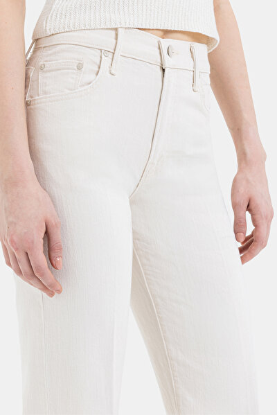 CREAM WIDE LEG TROUSERS 9