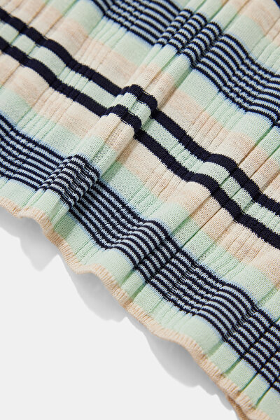 MULTİCOLOR STRİPED PATTERNED SLEEVELESS SUSPENDER BLOUSE 4