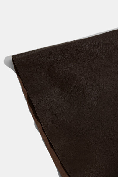 DARK BROWN LEATHER SKIRT 4