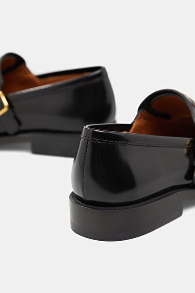 BLACK LEATHER SHOE 5