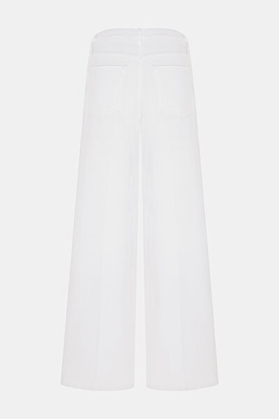 WHITE WIDE LEG TROUSERS 4