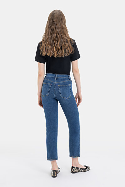 NAVY BLUE STRAIGHT CUT TROUSERS 3