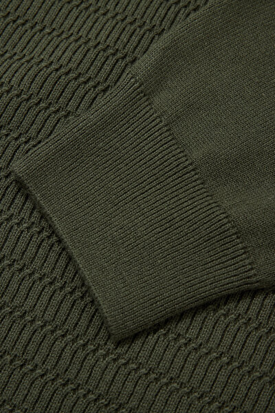 KHAKI BASIC / ROUND NECKLINE TRICOT 4