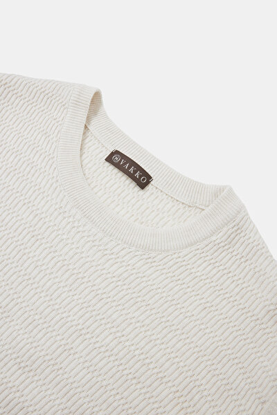 ECRU BASIC / ROUND NECKLINE TRICOT 3