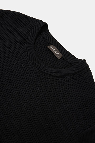 BLACK BASIC / ROUND NECKLINE TRICOT 3