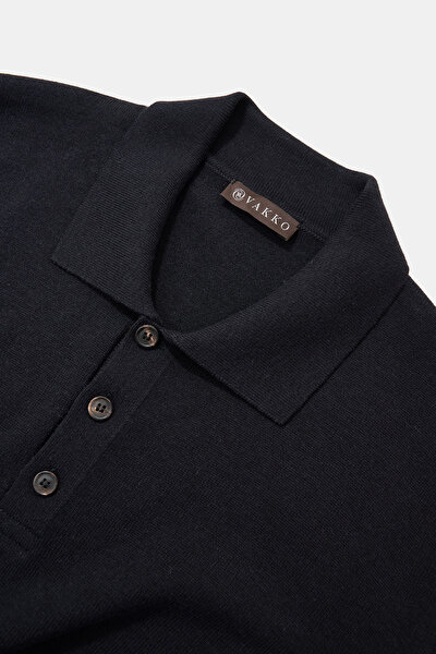 NAVY BLUE POLO NECK TRICOT 3