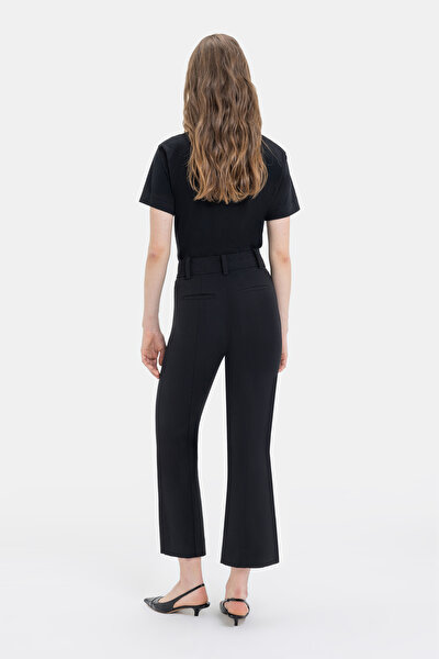 BLACK STRAIGHT CUT TROUSERS 3