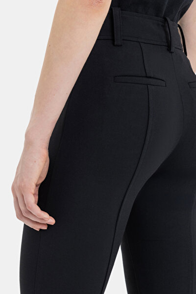 BLACK STRAIGHT CUT TROUSERS 5