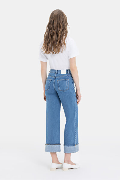 BLUE STRAIGHT CUT TROUSERS 8