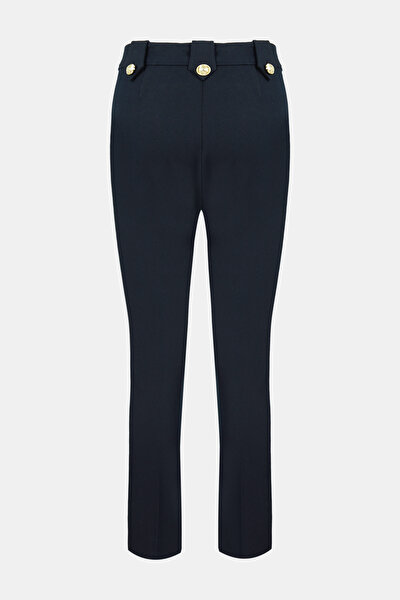 NAVY BLUE STRAİGHT CUT TROUSERS 9