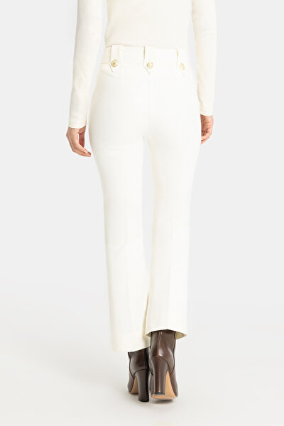 WHITE STRAIGHT CUT TROUSERS 4