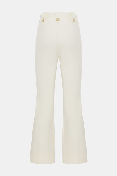 WHITE STRAIGHT CUT TROUSERS 9