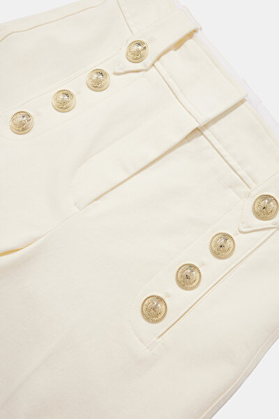 WHITE STRAIGHT CUT TROUSERS 10