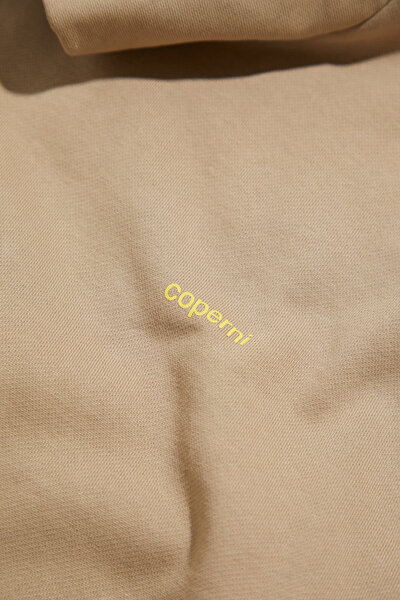 BEIGE RELAX FIT BICYCLE COLLAR SWEATSHIRT 4